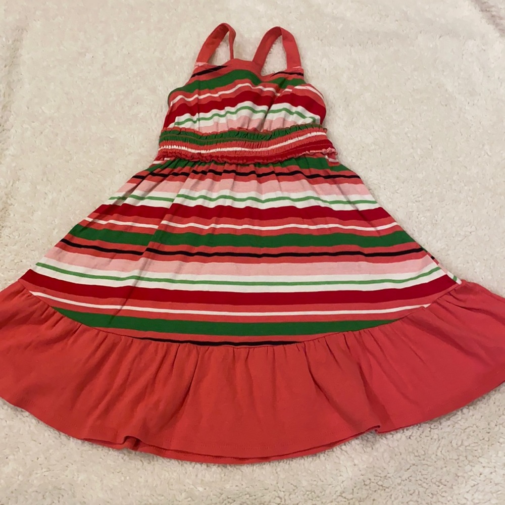 Gymboree pink and red striped dress 6